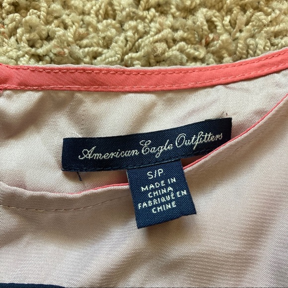 American Eagle Pleated Colorblock Open Back Dress - Picture 2 of 7